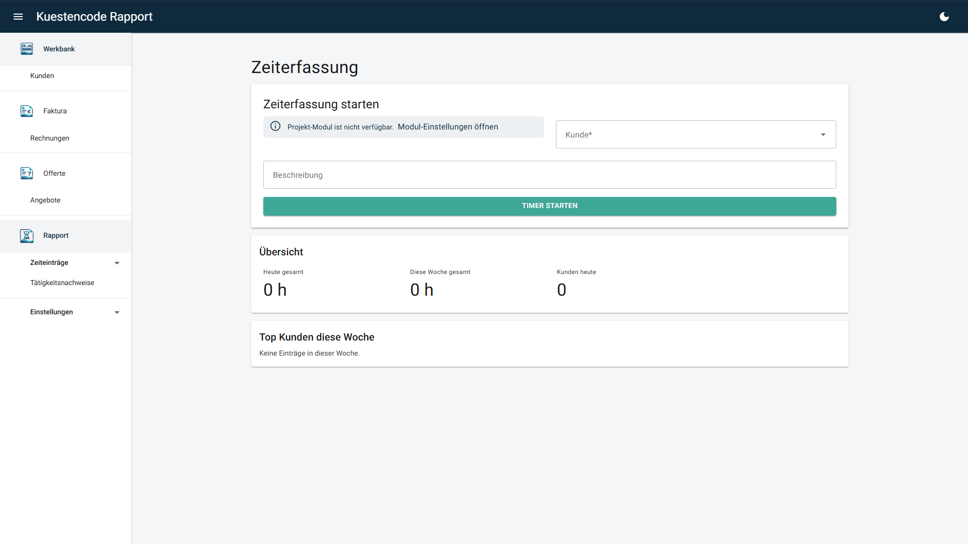 Rapport - Übersicht